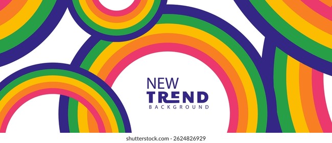 Colorful abstract rerto background featuring vibranti lines in warm and cool tones, wave line abstract background