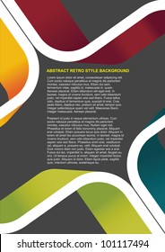 Colorful abstract retro vector background for text