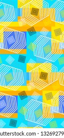 Colorful abstract Rhombus shape seamless pattern