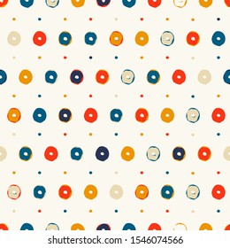 Colorful Abstract Ring Shape Vector Doughnut Doodles Background Pattern