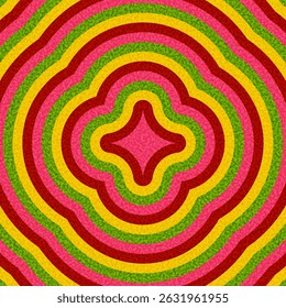 Colorful abstract ripple pattern with a central star-like form. Vector illustration.