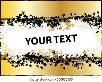 Colorful abstract rock and roll based design with stars and grunge background