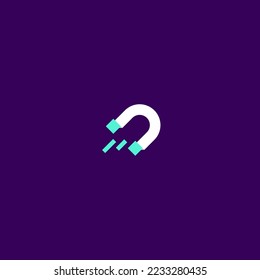 Logotipo de cohete abstracto colorido combinado con letra U