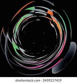  colorful abstract rotated lines.vortex form. Geometric art. Design element. Digital image with a psychedelic stripes.Design element for prints, web, template