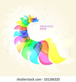 Colorful Abstract Round Frame Card. Vector EPS10 Background with Copy Space