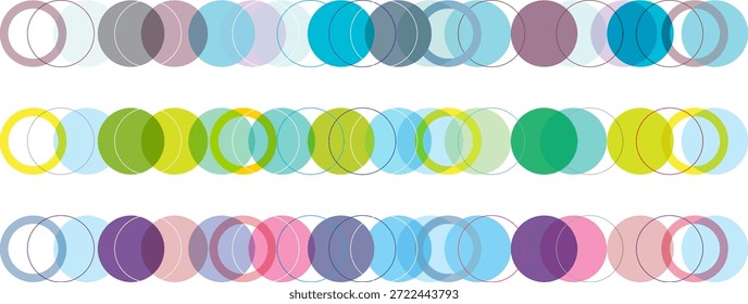 Linhas abstratas coloridas de círculos e pontos