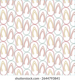 colorful abstract sandals pattern colorful line art