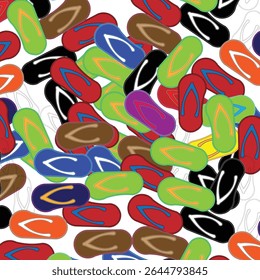 colorful abstract sandals pattern colorful line art