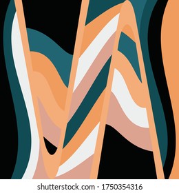 Colorful abstract scarf pattern design