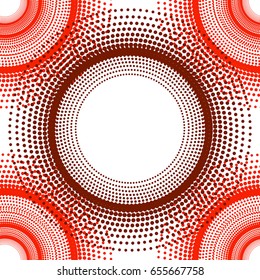 Colorful abstract seamless background. Halftone circles, halftone dot pattern. Repeating geometric tiles. Vector clip art.