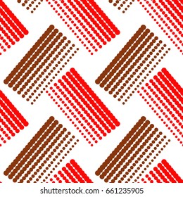 Colorful abstract seamless background. Halftone circles, halftone dot pattern. Repeating geometric tiles. Vector clip art.