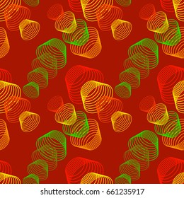 Colorful abstract seamless background. Halftone circles, halftone dot pattern. Repeating geometric tiles. Vector clip art.