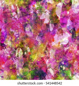 Colorful abstract seamless background. Watercolor effect. Blots and stains. Different shapes
