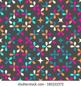 Colorful abstract seamless floral pattern. Seamless background can be used for wallpaper, pattern fills, web page background, surface textures.