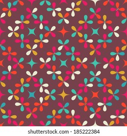 Colorful abstract seamless floral pattern. Seamless background can be used for wallpaper, pattern fills, web page background, surface textures.