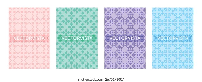 colorful abstract seamless geometric patterns collection for backgrounds wallpapers decoration or fabric design