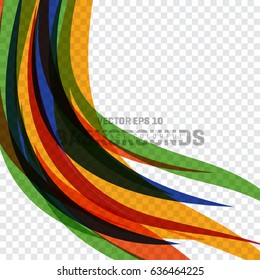 Colorful abstract seamless line pattern background on white background