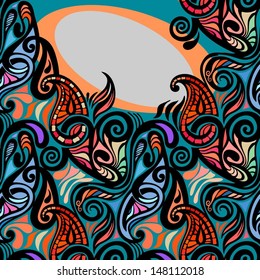 Colorful abstract seamless paisley pattern-model for design of gift packs, patterns fabric, wallpaper, web sites, etc.