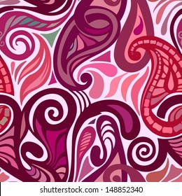 Colorful abstract seamless paisley pattern-model for design of gift packs, patterns fabric, wallpaper, web sites, etc.