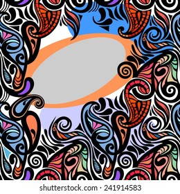 Colorful abstract seamless paisley pattern-model for design of gift packs, patterns fabric, wallpaper, web sites, etc.