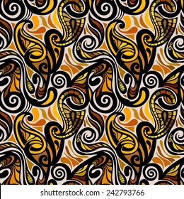 Colorful abstract seamless paisley pattern-model for design of gift packs, patterns fabric, wallpaper, web sites, etc.