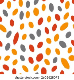 Colorful Abstract Seamless Pattern with Animal Print Effect, Vector Illustration