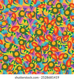 Padrão contínuo abstrato colorido. Fundo de arte de estilo minimalista criativo, design moderno com formas básicas. Fundo de cor moderna.