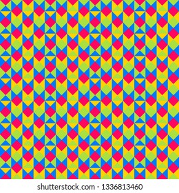 Colorful abstract seamless pattern, geometric texture, vector. Bright abstract background. 