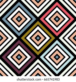 Colorful abstract seamless pattern. Geometric wallpaper