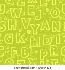 colorful abstract seamless pattern with letters