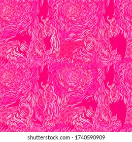 Colorful abstract seamless pattern. Pink flower petals