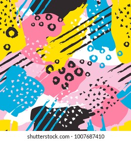 Colorful Abstract Seamless Pattern for Printing, Website ,Fabric , Cards etc. : Vector Illustration