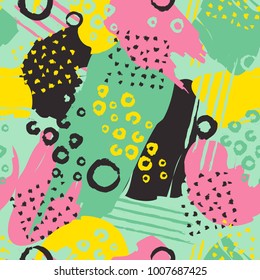 Colorful Abstract Seamless Pattern for Printing, Website ,Fabric , Cards etc. : Vector Illustration