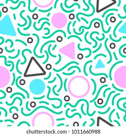 Colorful Abstract Seamless Pattern for Printing, Website ,Fabric , Cards etc. : Vector Illustration