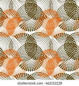 Colorful abstract seamless pattern. Repeating geometric shapes. Vector clip art.