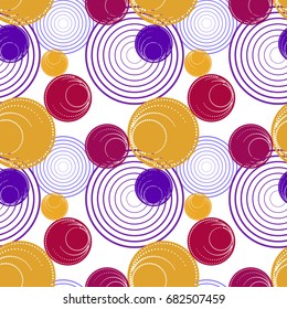 Colorful abstract seamless pattern. Repeating geometric shapes. Vector clip art.