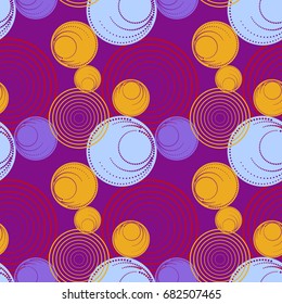 Colorful abstract seamless pattern. Repeating geometric shapes. Vector clip art.