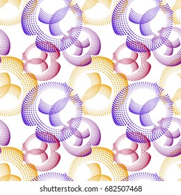 Colorful abstract seamless pattern. Repeating geometric shapes. Vector clip art.