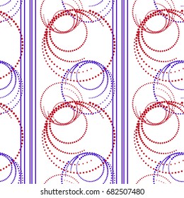 Colorful abstract seamless pattern. Repeating geometric shapes. Vector clip art.