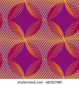 Colorful abstract seamless pattern. Repeating geometric shapes. Vector clip art.