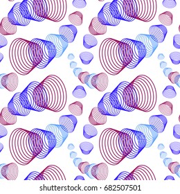 Colorful abstract seamless pattern. Repeating geometric shapes. Vector clip art.