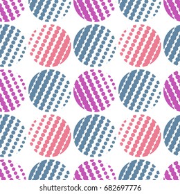 Colorful abstract seamless pattern. Repeating geometric shapes. Vector clip art.