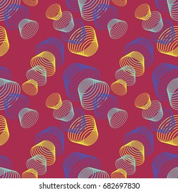Colorful abstract seamless pattern. Repeating geometric shapes. Vector clip art.