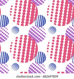 Colorful abstract seamless pattern. Repeating geometric shapes. Vector clip art.