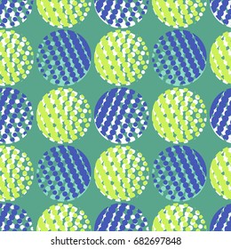 Colorful abstract seamless pattern. Repeating geometric shapes. Vector clip art.
