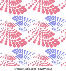 Colorful abstract seamless pattern. Repeating geometric shapes. Vector clip art.