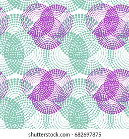 Colorful abstract seamless pattern. Repeating geometric shapes. Vector clip art.