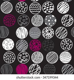 colorful abstract seamless pattern. round shape background