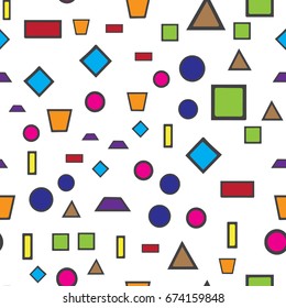 Colorful abstract seamless pattern. Simple style