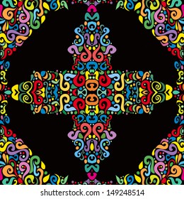 Colorful abstract seamless pattern. Vector illustration.